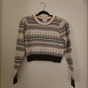 Fair Isle Cropped Sweater